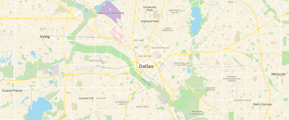 Dallas Dumpster Rentals Service Area Map
